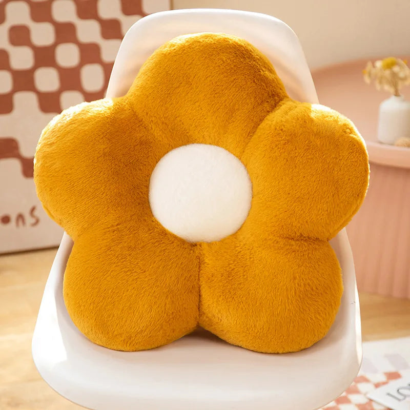 CloudSeat™ | Round Floral Plush Chair Cushion