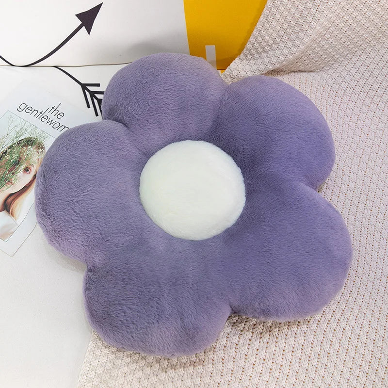 CloudSeat™ | Round Floral Plush Chair Cushion