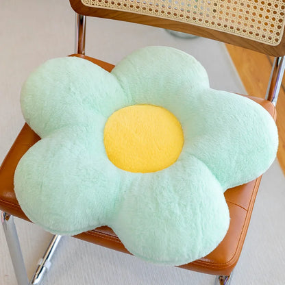 CloudSeat™ | Round Floral Plush Chair Cushion