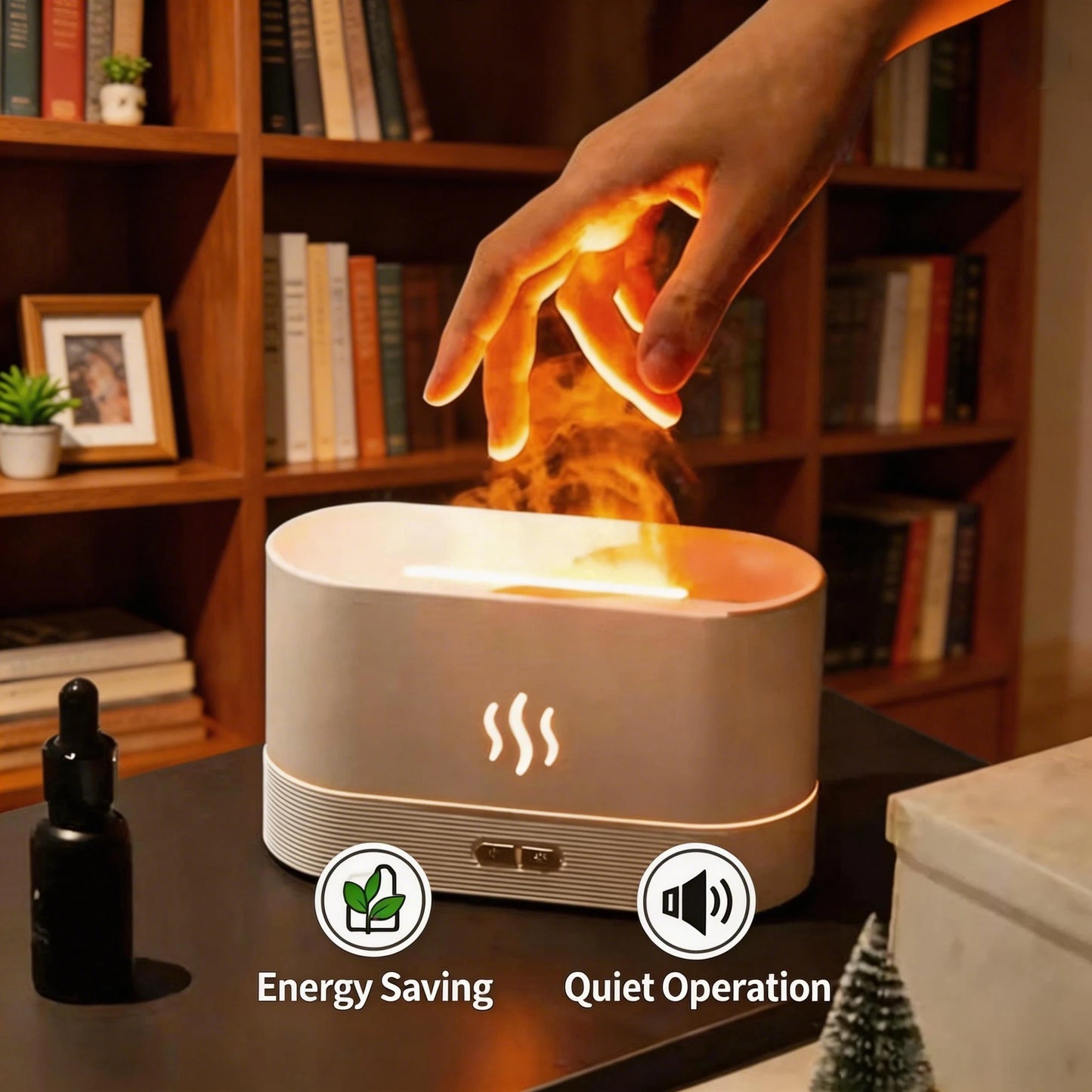 AromaGlow™ | Ultrasonic Essential Oil Diffuser (200ml)