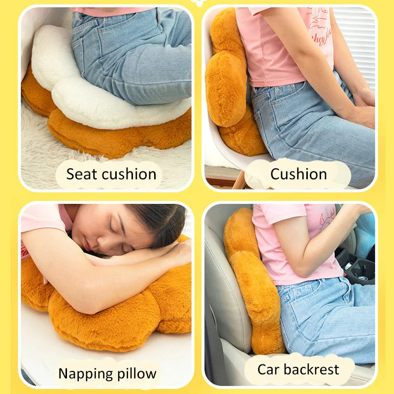 CloudSeat™ | Round Floral Plush Chair Cushion