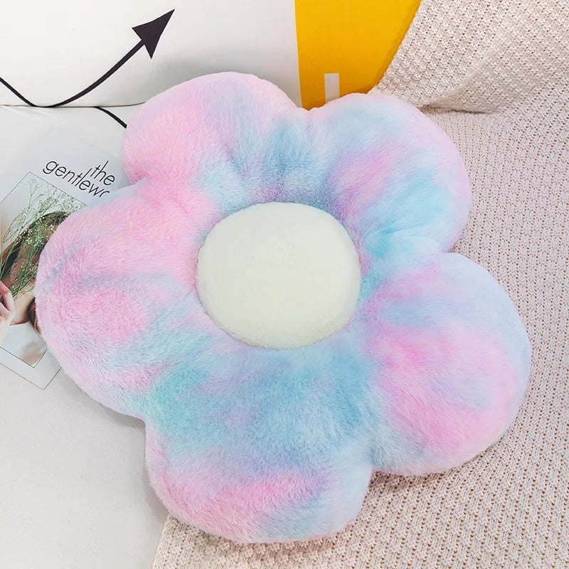 CloudSeat™ | Round Floral Plush Chair Cushion
