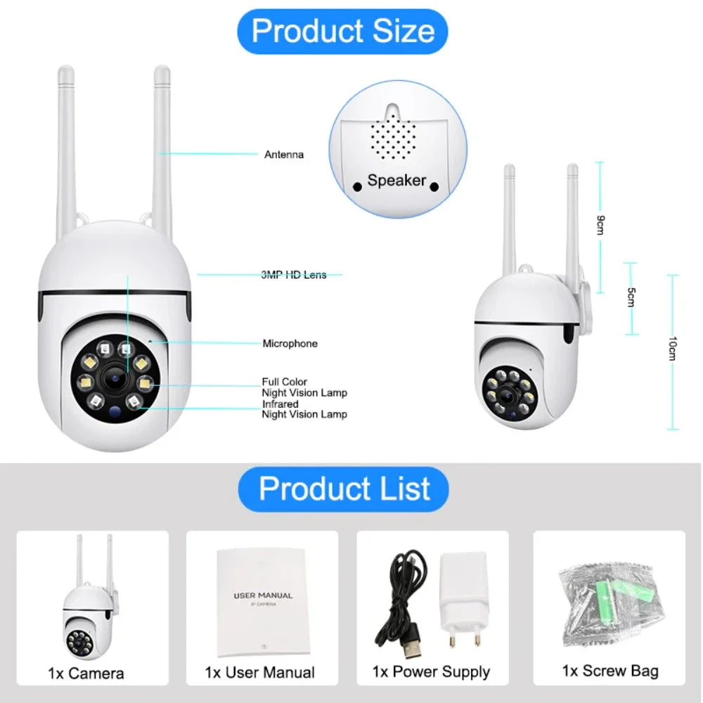 VisionGuard™ | 8MP Wi-Fi PTZ Smart Security Camera