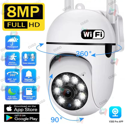 VisionGuard™ | 8MP Wi-Fi PTZ Smart Security Camera
