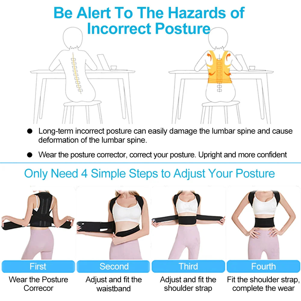 PosturePro™ | Adjustable Back & Shoulder Posture Corrector