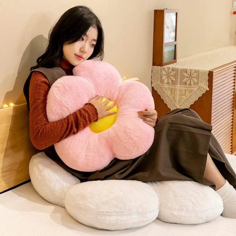 CloudSeat™ | Round Floral Plush Chair Cushion