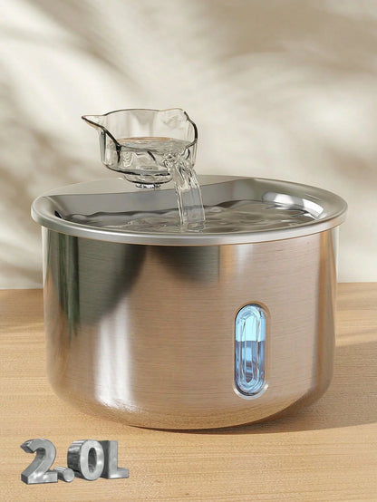 PurePaws™ | Stainless Steel Pet Water Fountain