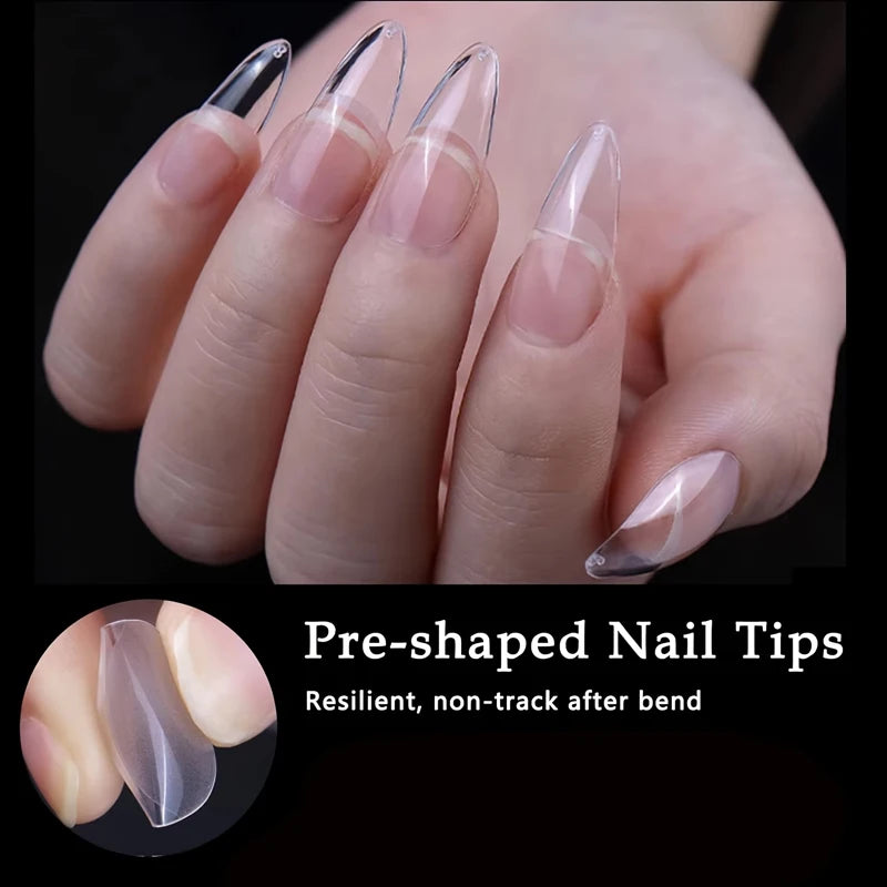 NailLuxe™ | 600PCS Almond Full Cover Nail Tips