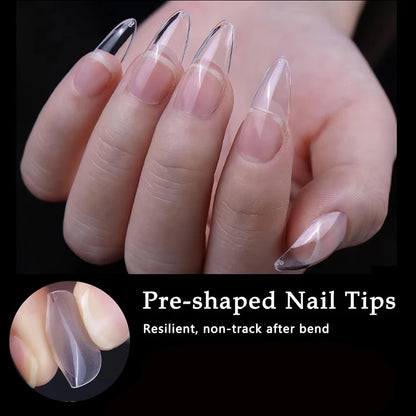 NailLuxe™ | 600PCS Almond Full Cover Nail Tips
