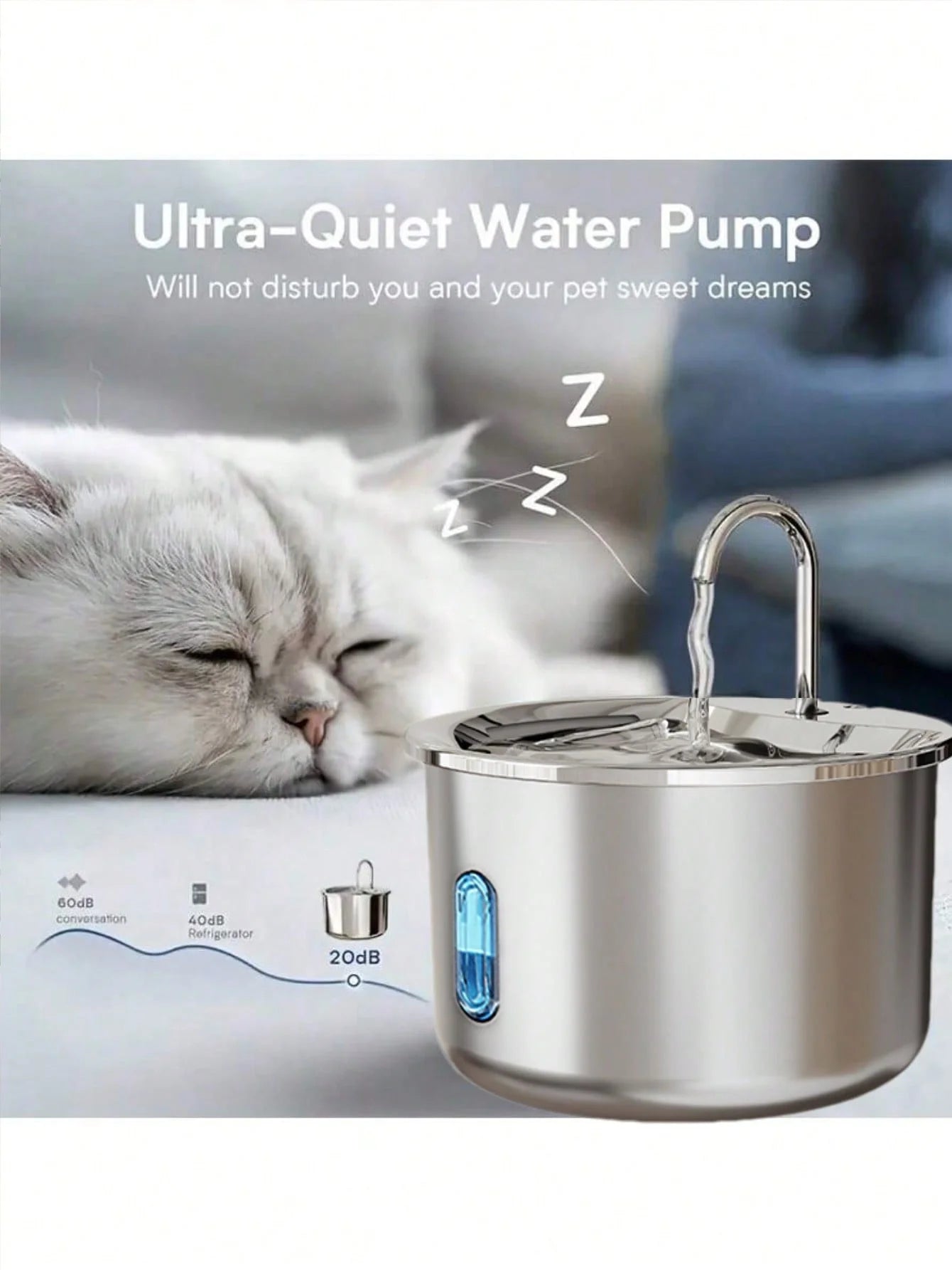 PurePaws™ | Stainless Steel Pet Water Fountain