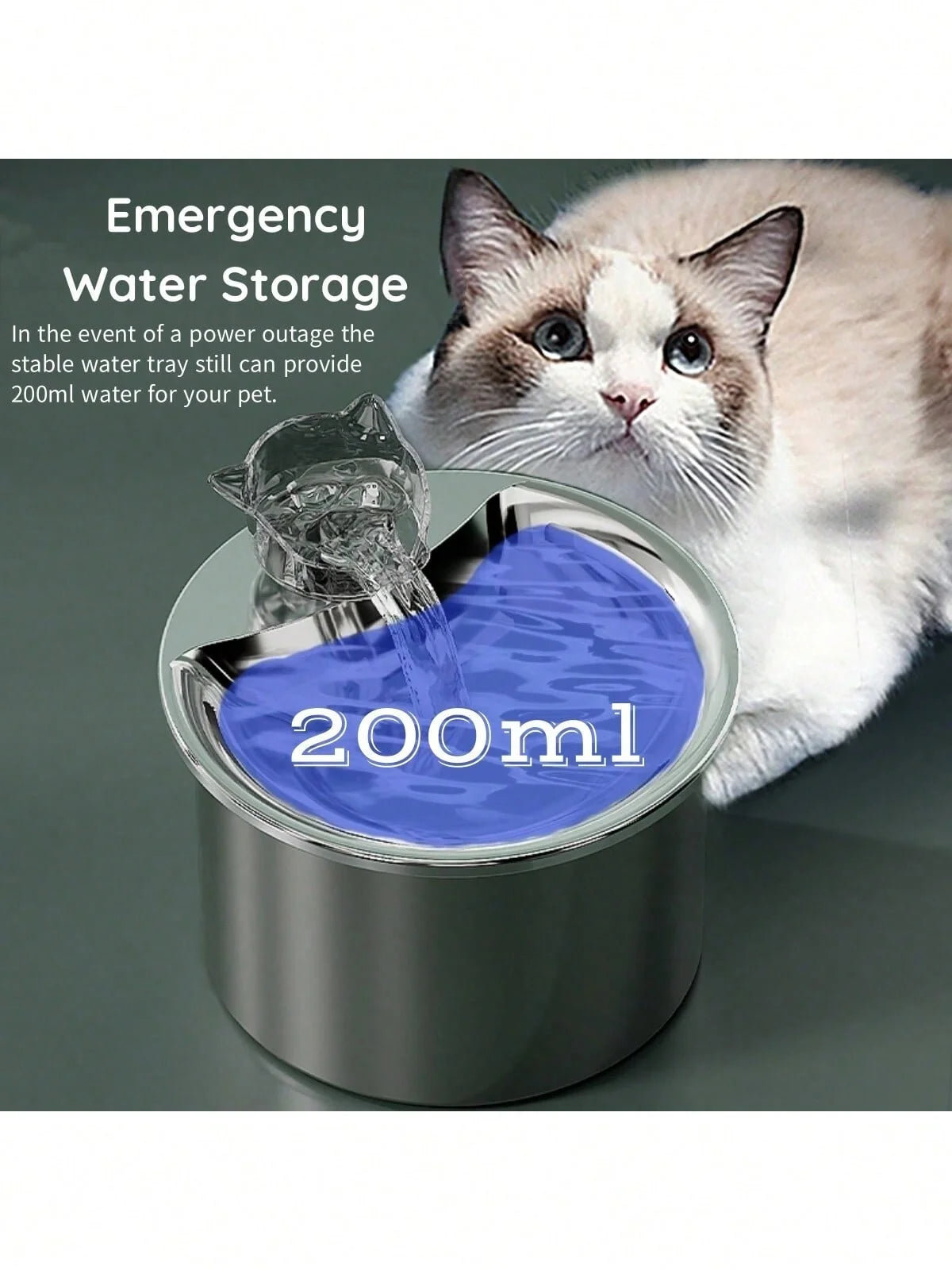 PurePaws™ | Stainless Steel Pet Water Fountain