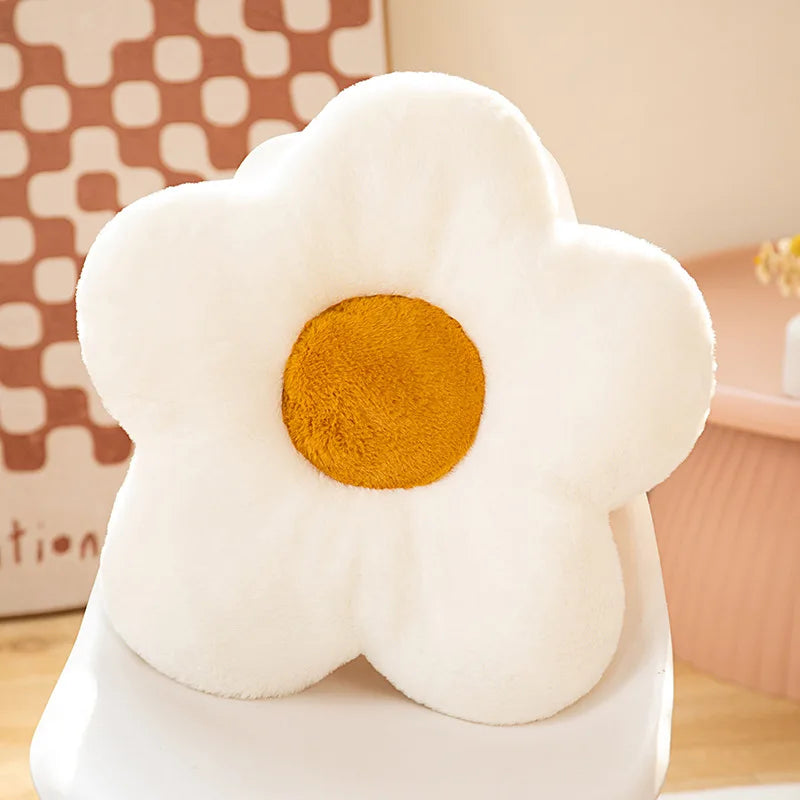 CloudSeat™ | Round Floral Plush Chair Cushion