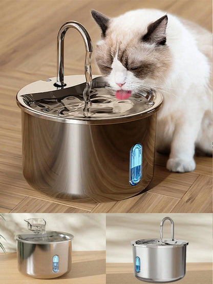 PurePaws™ | Stainless Steel Pet Water Fountain