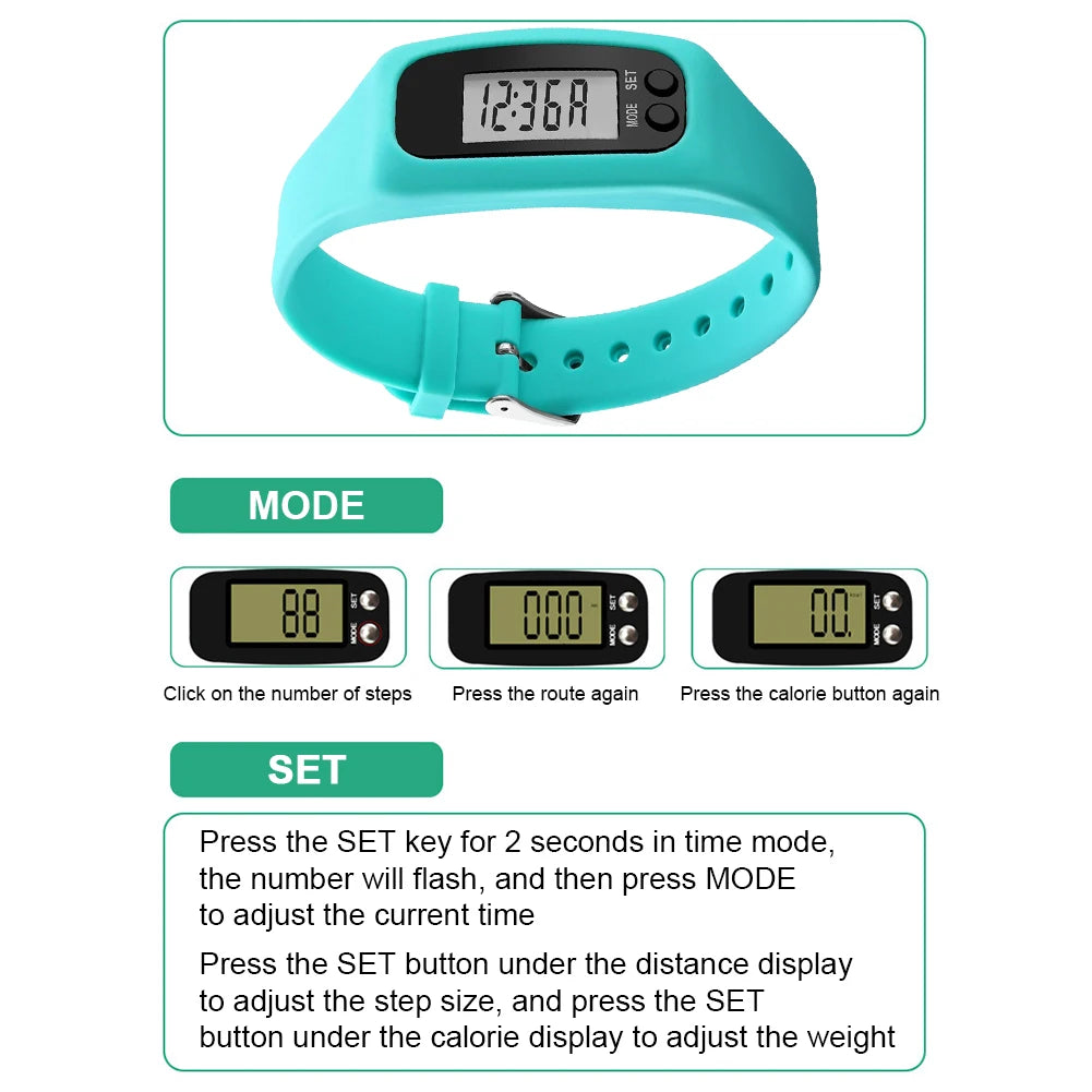 StepSync™ | LED Fitness Pedometer Bracelet