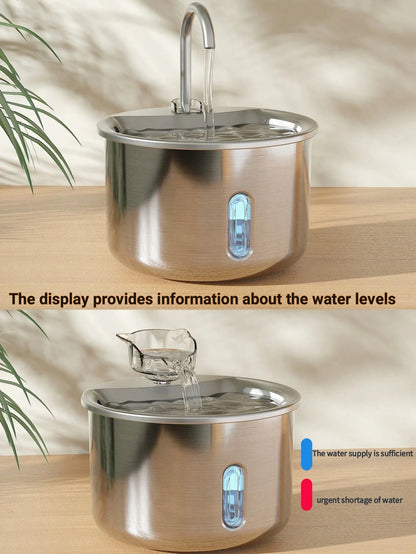 PurePaws™ | Stainless Steel Pet Water Fountain