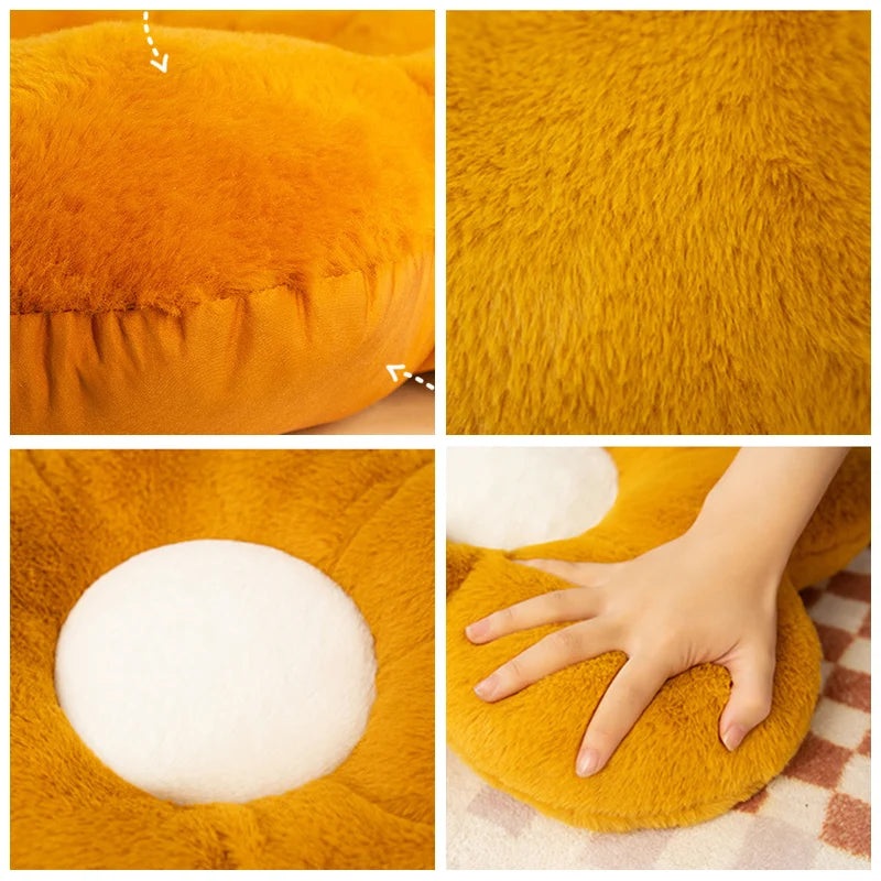 CloudSeat™ | Round Floral Plush Chair Cushion