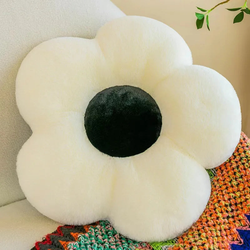 CloudSeat™ | Round Floral Plush Chair Cushion